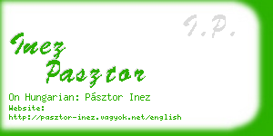 inez pasztor business card